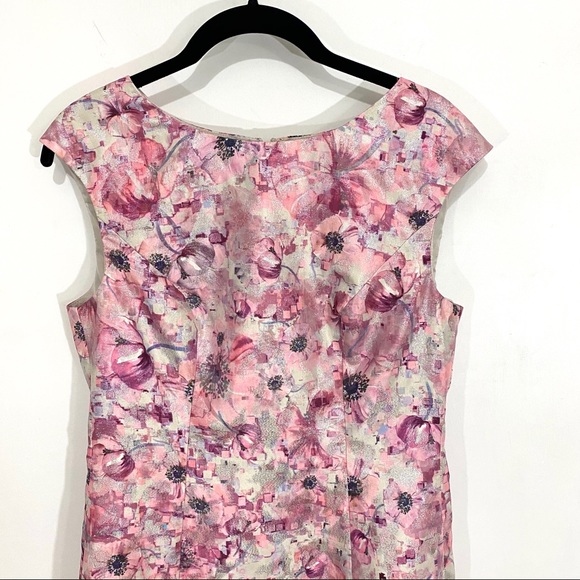 Kay Unger Pink Brocade Dress - Picture 3 of 8